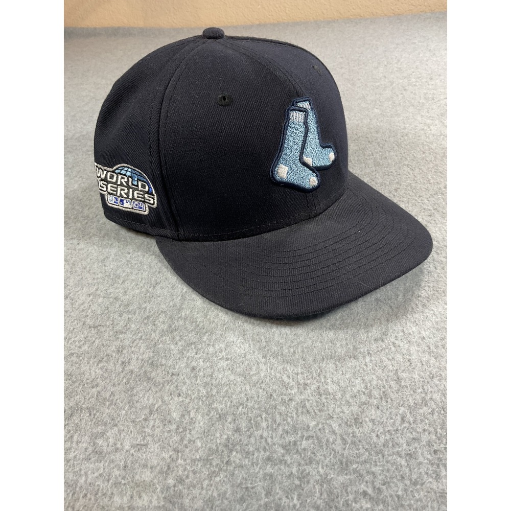 New Era 59FIFTY Boston Red Sox 2004 World Series Hat Navy Light Blue 7 1/8